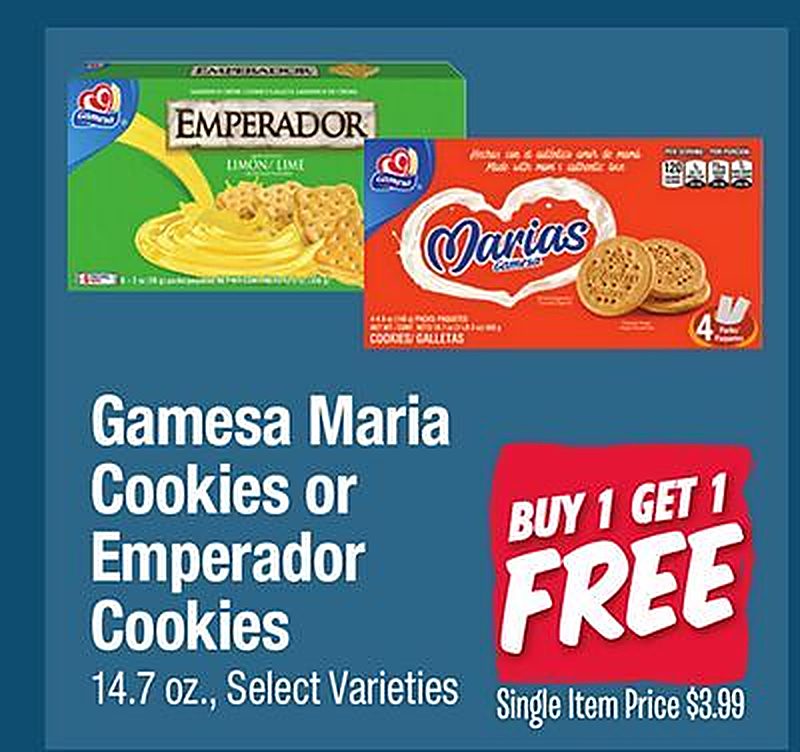 Gamesa Maria Cookies or Emperador Cookies