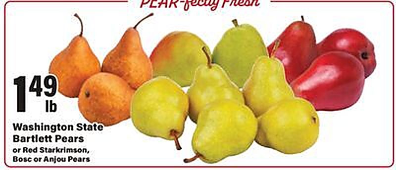 Washington State Bartlett Pears - Big Y weekly ad deal