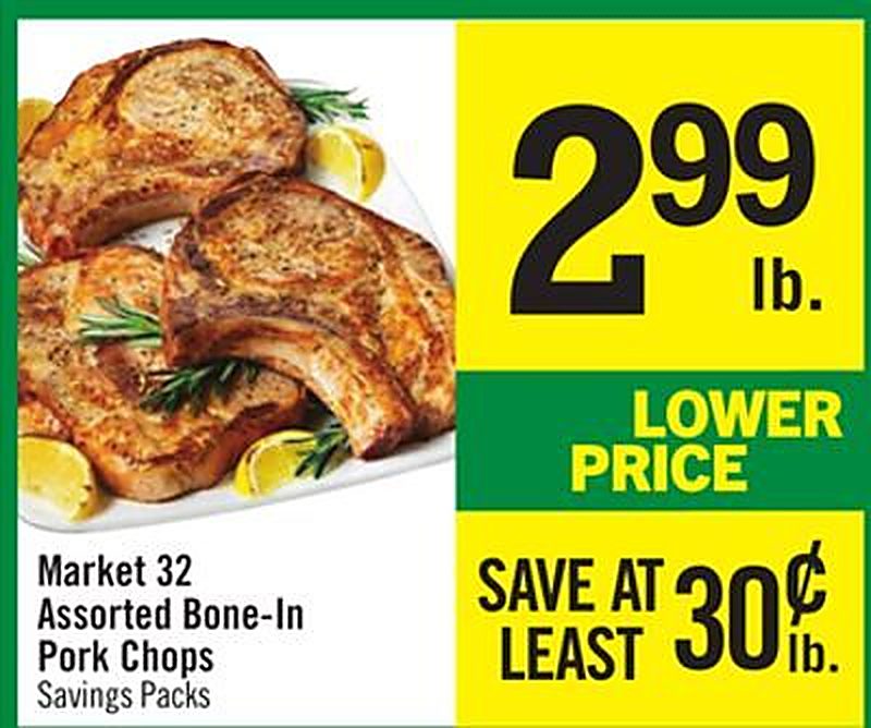 Market 32 Assorted Bone-In Pork Chops - Price Chopper weekly ad deal