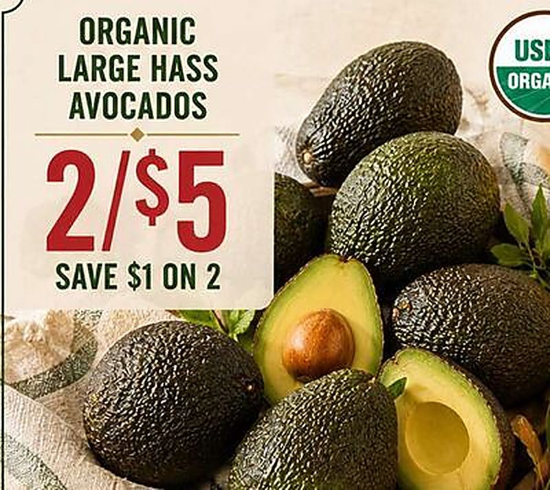 ORGANIC LARGE HASS AVOCADOS - Earth Fare weekly ad deal
