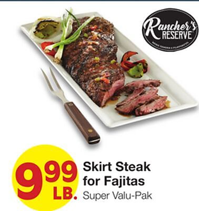 Skirt Steak for Fajitas - Market Street weekly ad deal