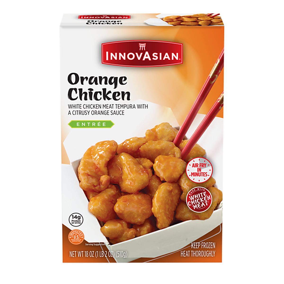 InnovAsian Orange Chicken, Frozen Multi-Serve Entrée