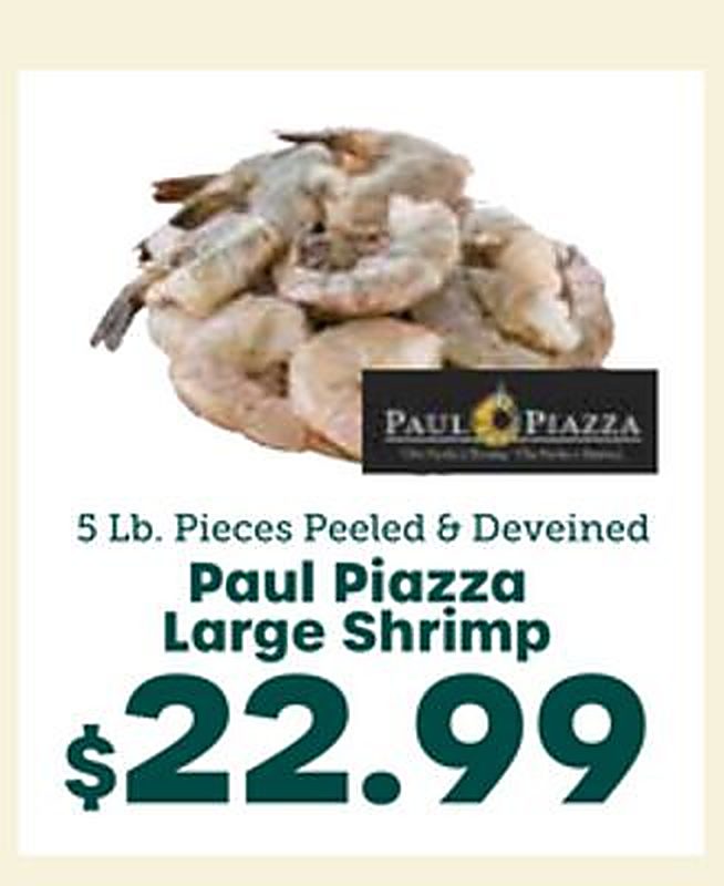 Paul Piazza Large Shrimp - Little Giant Farmers Market weekly ad deal