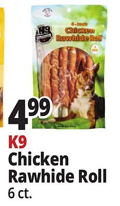 K9 Chicken Rawhide Roll - Ocean State Job Lot weekly ad deal