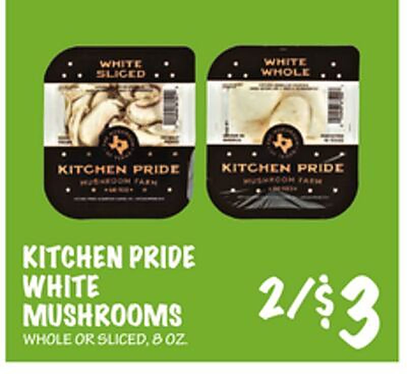 KITCHEN PRIDE WHITE MUSHROOMS - Foodarama weekly ad deal