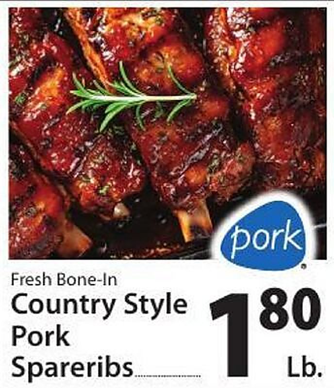 Fresh Bone-In Country Style Pork Spareribs - West Side Marketplace weekly ad deal