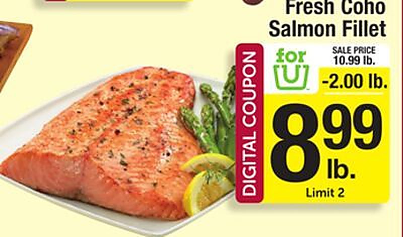 Fresh Coho Salmon Fillet - Shaws weekly ad deal