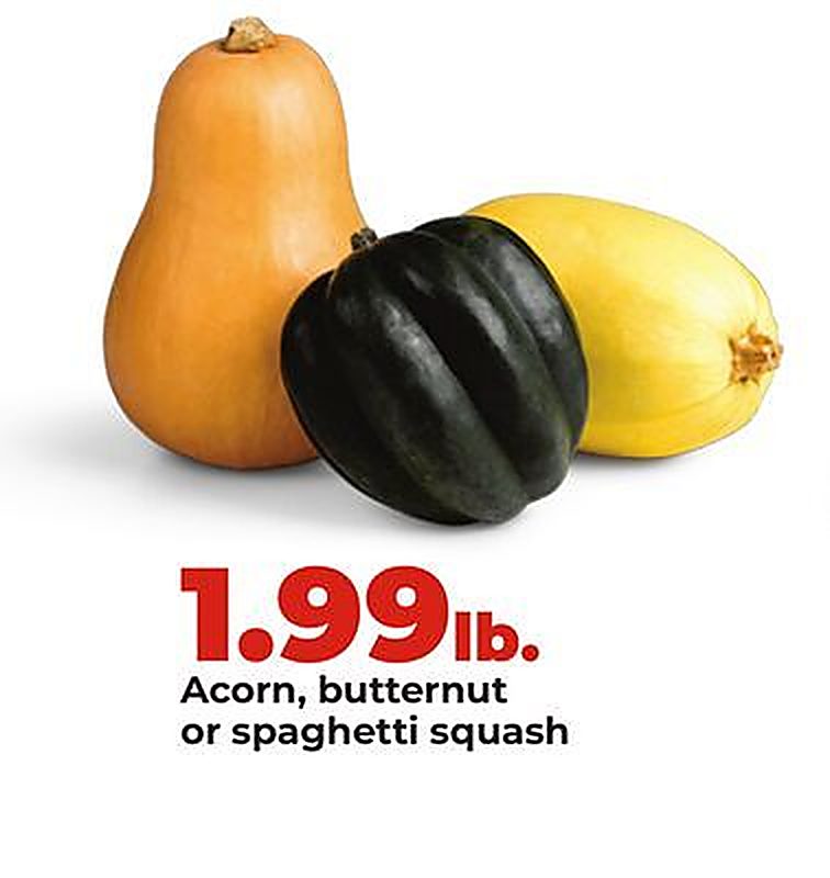 Acorn, butternut or spaghetti squash - Hy Vee weekly ad deal