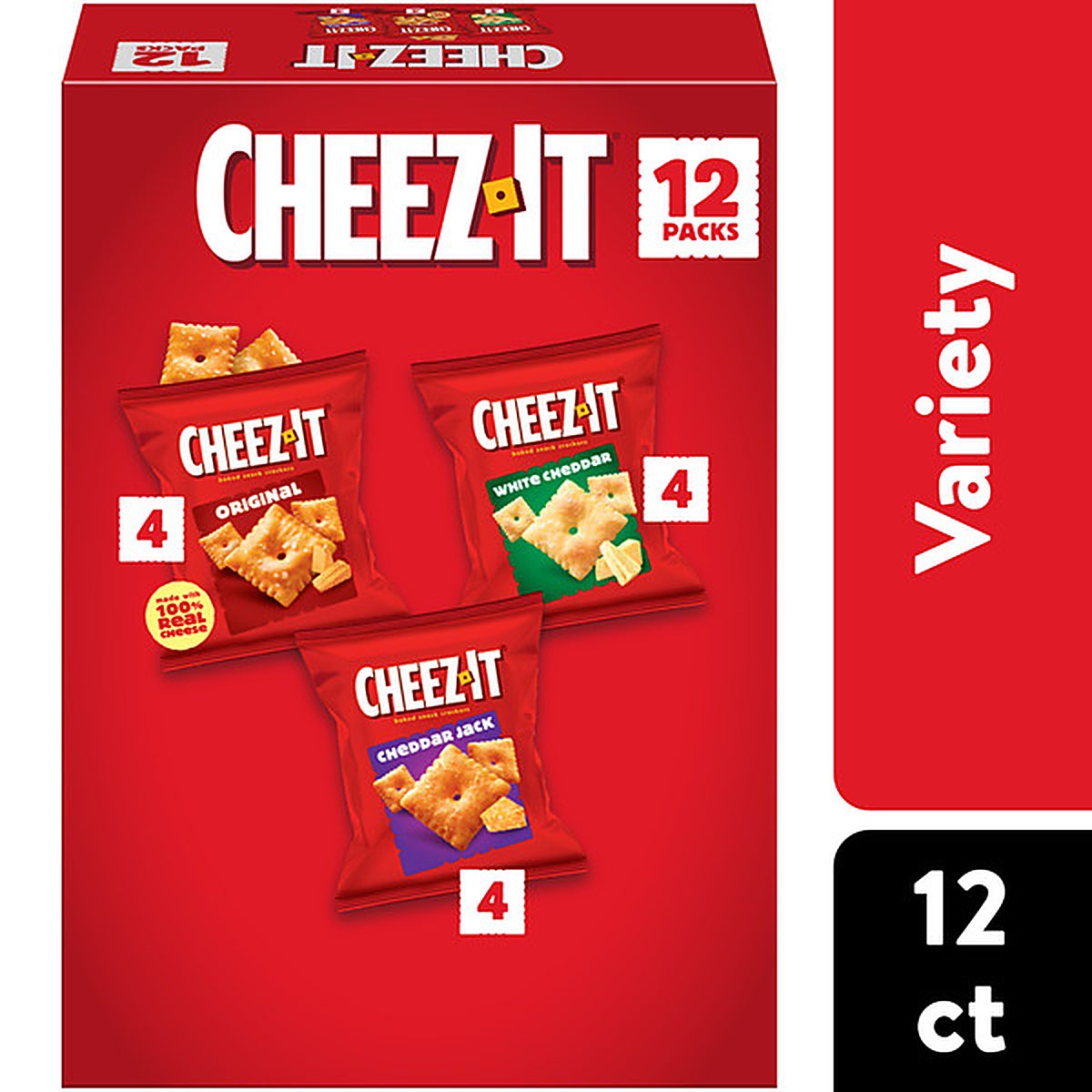 Cheez-It Variety Pack Cheese Crackers, Baked Snack Crackers