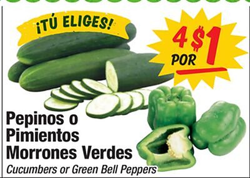 Cucumbers or Green Bell Peppers - Mi Tienda weekly ad deal