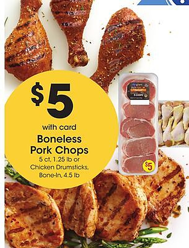 Boneless Pork Chops - Bakers weekly ad deal