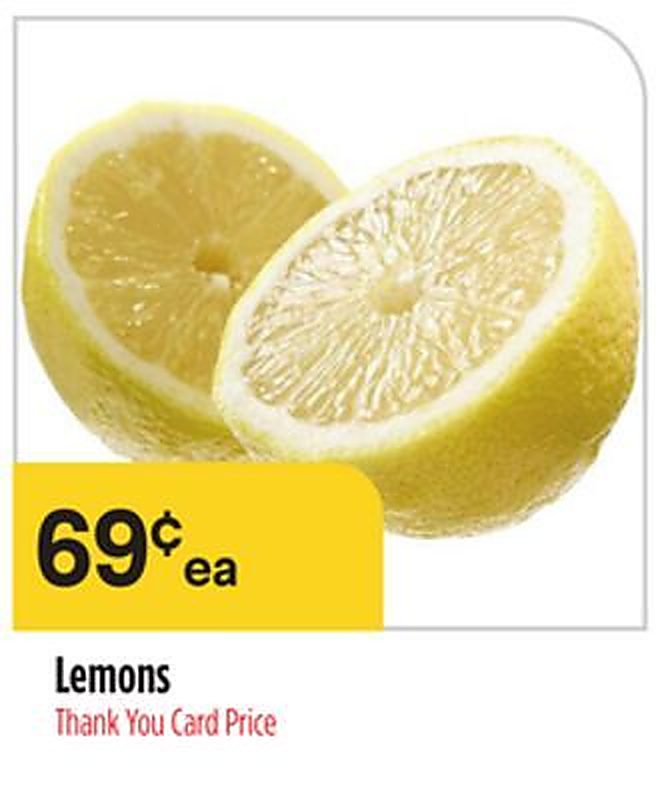 Lemons - Bashas weekly ad deal