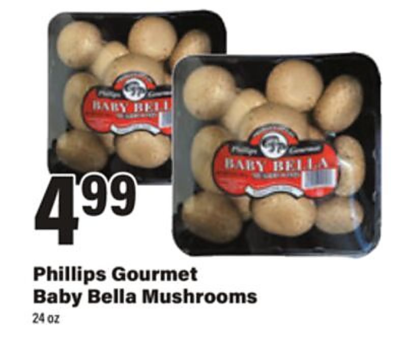 Phillips Gourmet Baby Bella Mushrooms - Big Y weekly ad deal