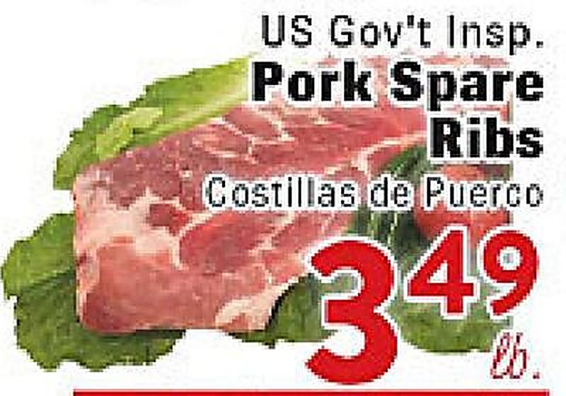 US Gov't Insp. Pork Spare Ribs - Rio Valley Market weekly ad deal