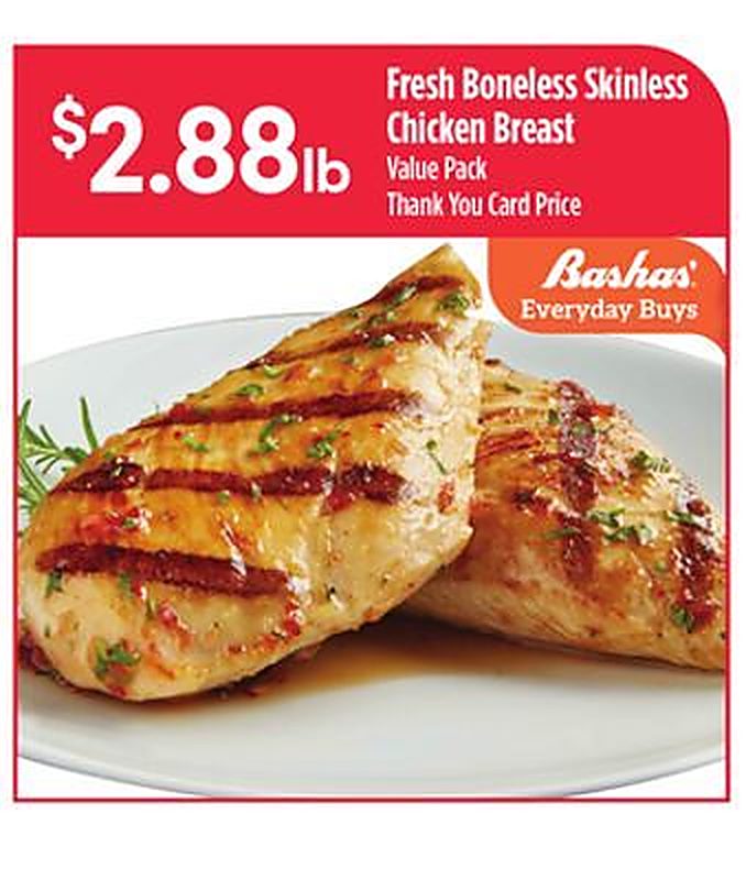 Fresh Boneless Skinless Chicken Breast Value Pack - Bashas weekly ad deal