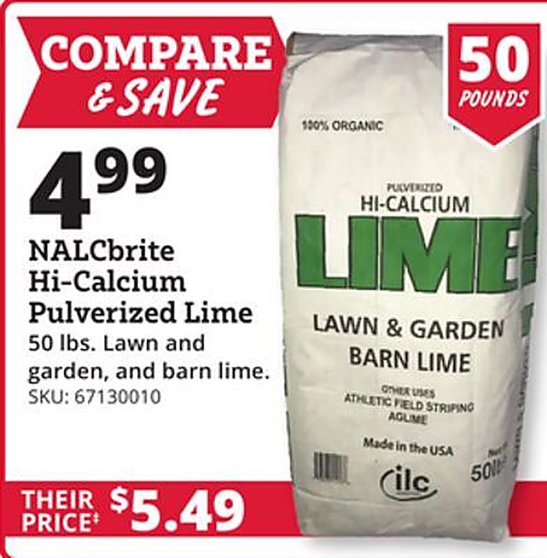 NALCbrite Hi-Calcium Pulverized Lime - Rural King weekly ad deal