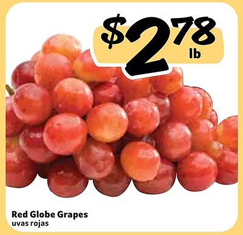 Red Globe Grapes / uvas rojas - Fresco Y Mas weekly ad deal