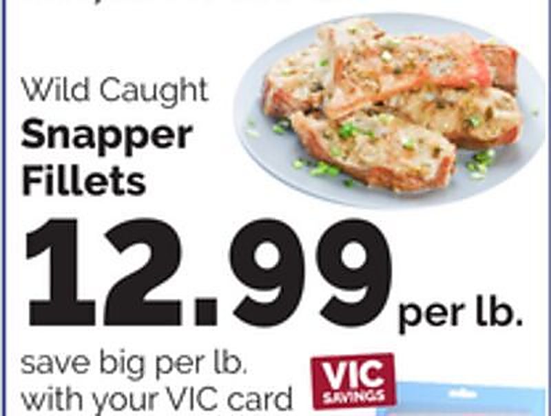 Wild Caught Snapper Fillets - Harris Teeter weekly ad deal