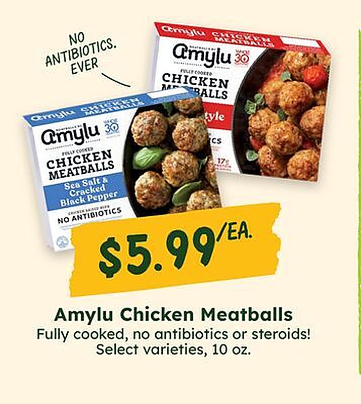 Amylu Chicken Meatballs - Sprouts Farmers Market weekly ad deal