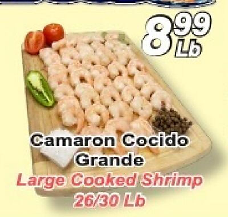 Large Cooked Shrimp - El Mezquite Market weekly ad deal