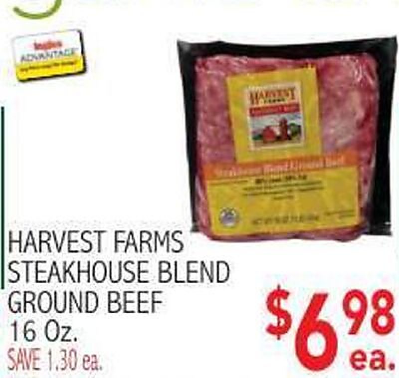 HARVEST FARMS STEAKHOUSE BLEND GROUND BEEF - Ingles Markets weekly ad deal