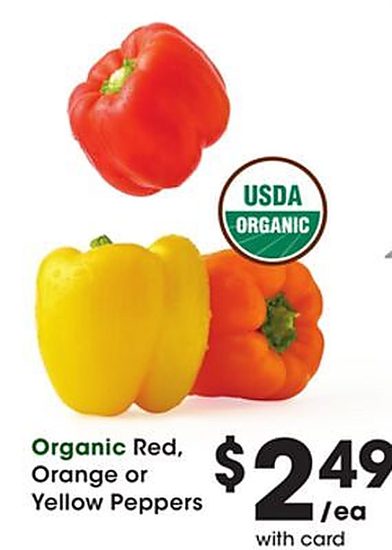 Organic Red, Orange or Yellow Peppers - Marianos weekly ad deal