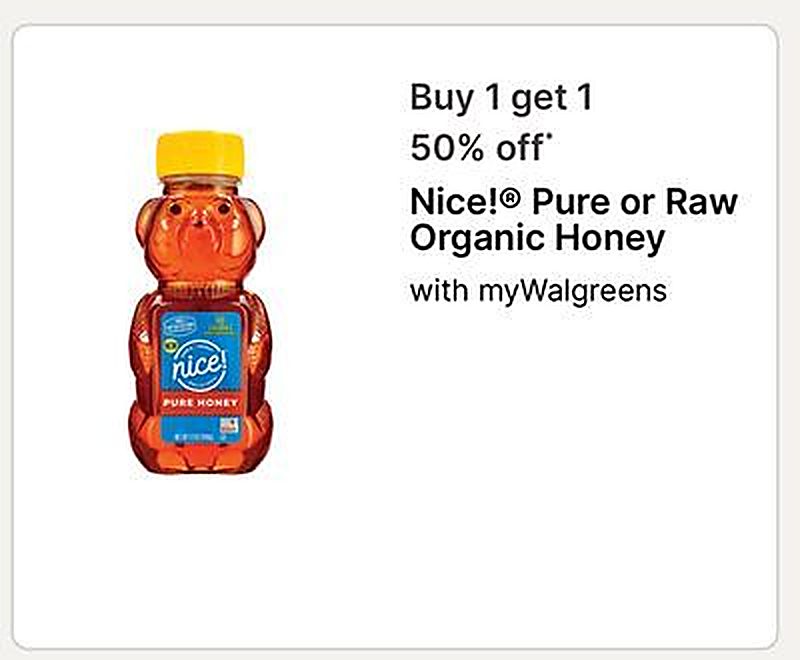 Nice!® Pure or Raw Organic Honey
