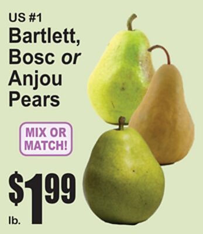US #1 Bartlett, Bosc or Anjou Pears - Superfresh weekly ad deal