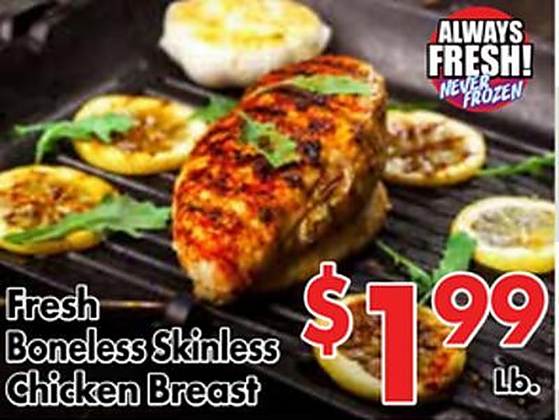 Fresh Boneless Skinless Chicken Breast - Valley Marketplace weekly ad deal