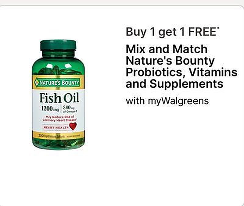 Nature's Bounty Probiotics, Vitamins and Supplements