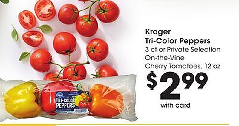 Kroger Tri-Color Peppers - Bakers weekly ad deal