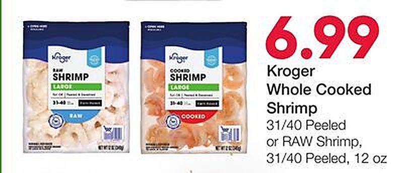 Kroger Whole Cooked Shrimp - Ruler Foods weekly ad deal