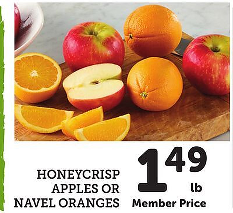 HONEYCRISP APPLES OR NAVEL ORANGES - Andronico's weekly ad deal