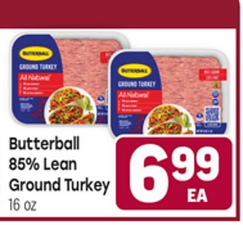 Butterball 85% Lean Ground Turkey - Tony's Fresh Market weekly ad deal