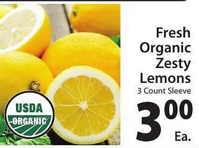 Fresh Organic Zesty Lemons - West Side Marketplace weekly ad deal