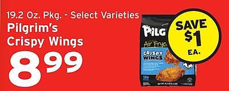 Pilgrim's Crispy Wings - Hannaford weekly ad deal