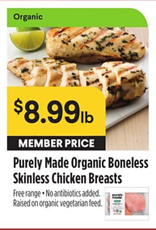 Purely Made Organic Boneless Skinless Chicken Breasts - Raleys weekly ad deal