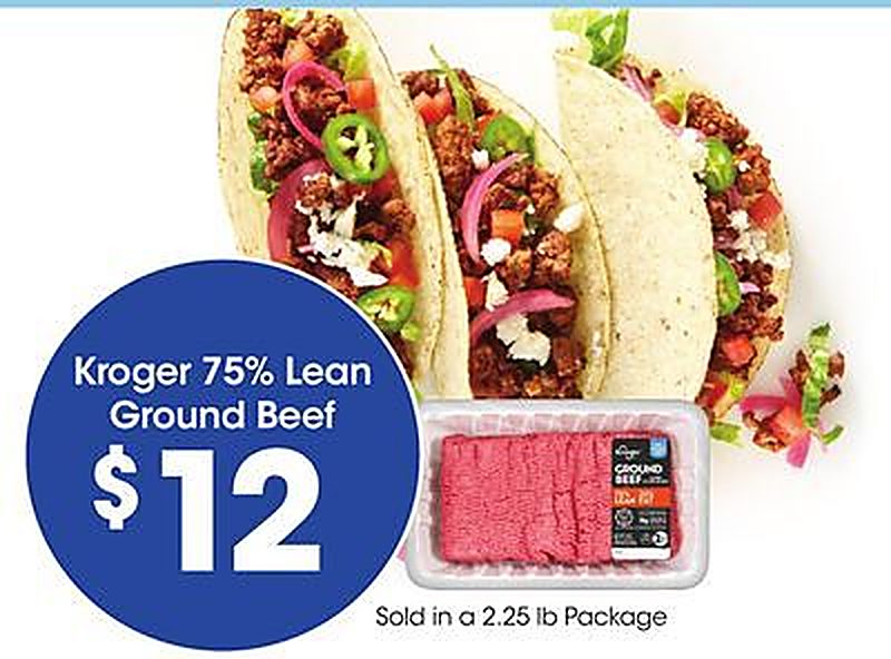 Kroger 75% Lean Ground Beef - Foods Co weekly ad deal