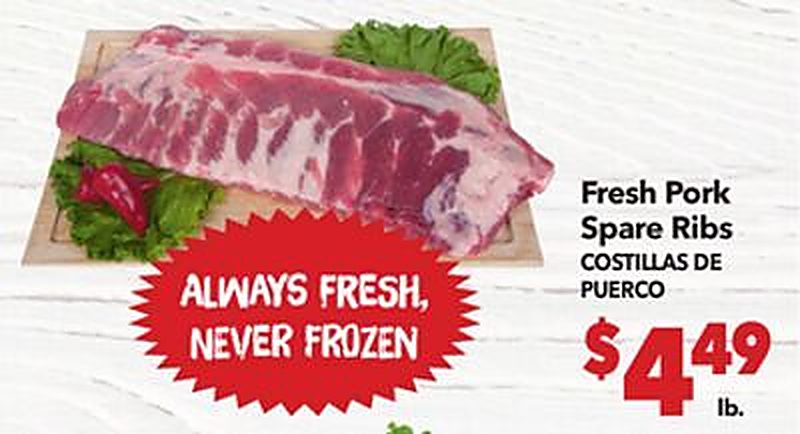 Fresh Pork Spare Ribs / COSTILLAS DE PUERCO - Vallarta Supermarkets weekly ad deal