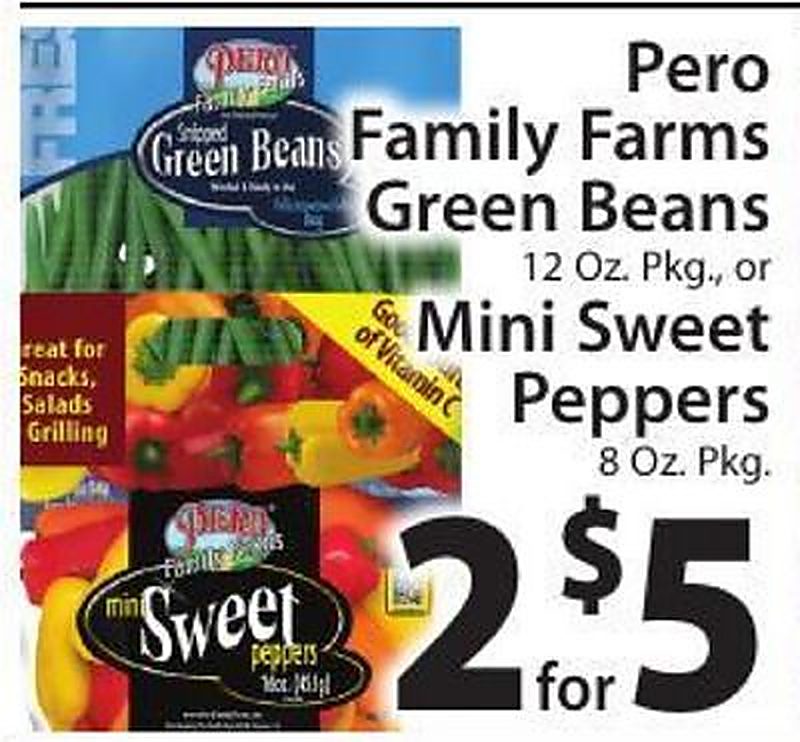 Pero Family Farms Green Beans Mini Sweet Peppers - West Side Marketplace weekly ad deal