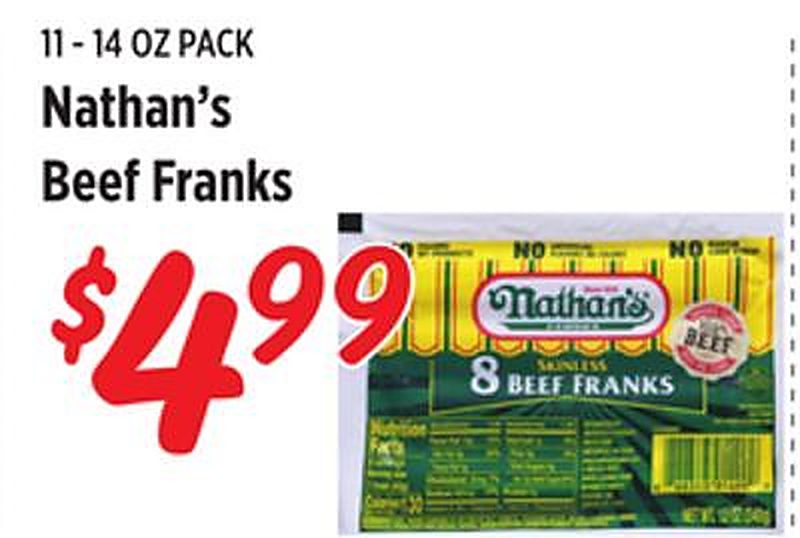 Nathan's Beef Franks - Rouses Markets weekly ad deal