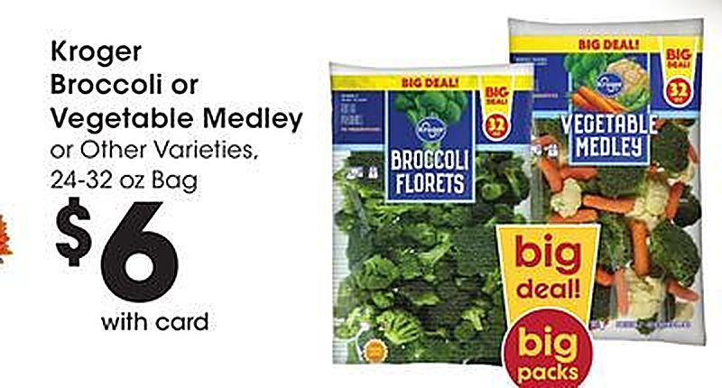Kroger Broccoli or Vegetable Medley or Other Varieties - Kroger weekly ad deal