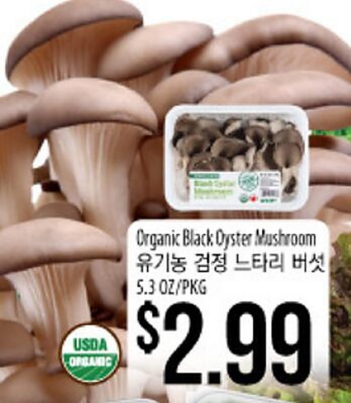 Organic Black Oyster Mushroom - H Mart weekly ad deal