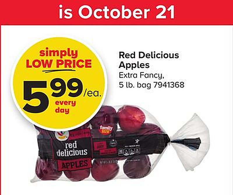 Red Delicious Apples - Giant Food Stores weekly ad deal