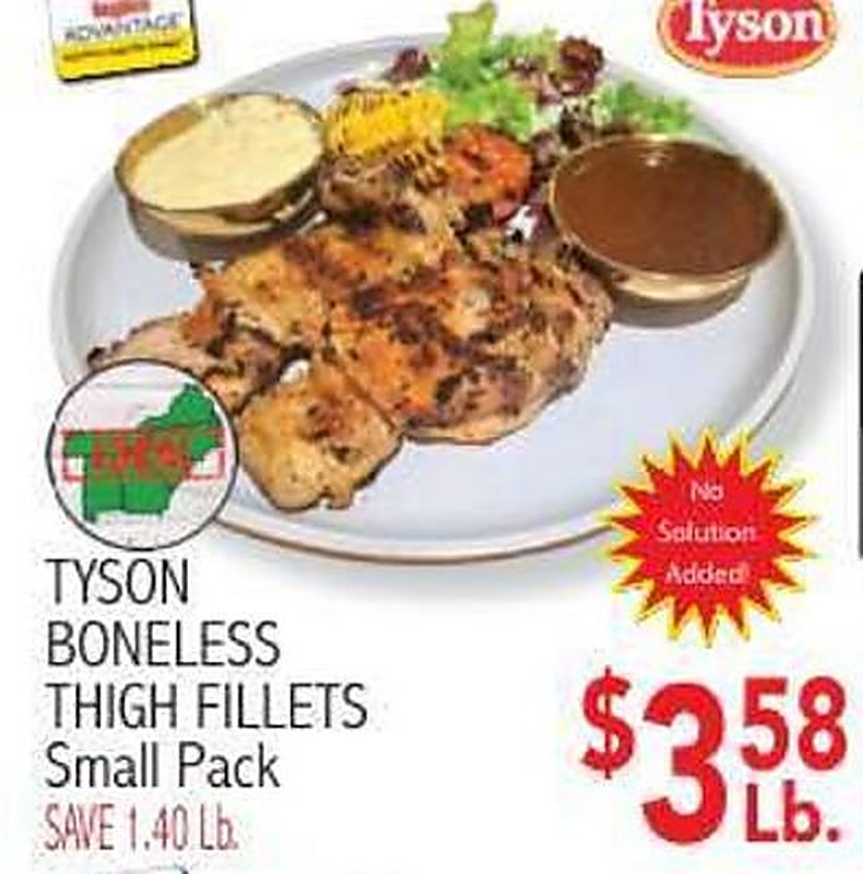 TYSON BONELESS THIGH FILLETS - Ingles Markets weekly ad deal