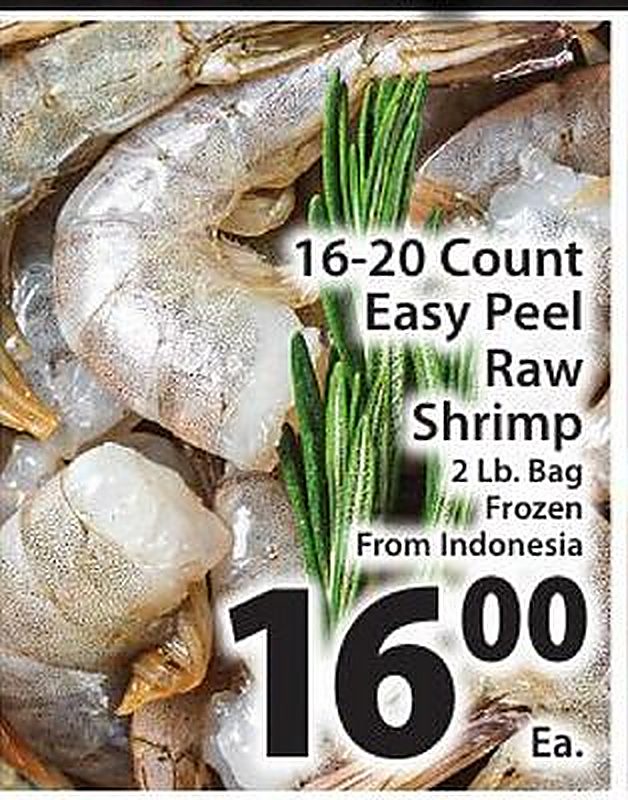 16-20 Count Easy Peel Raw Shrimp - West Side Marketplace weekly ad deal