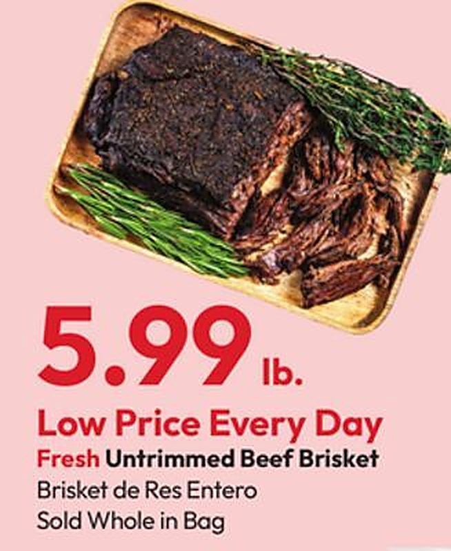 Fresh Untrimmed Beef Brisket - Stater Bros weekly ad deal