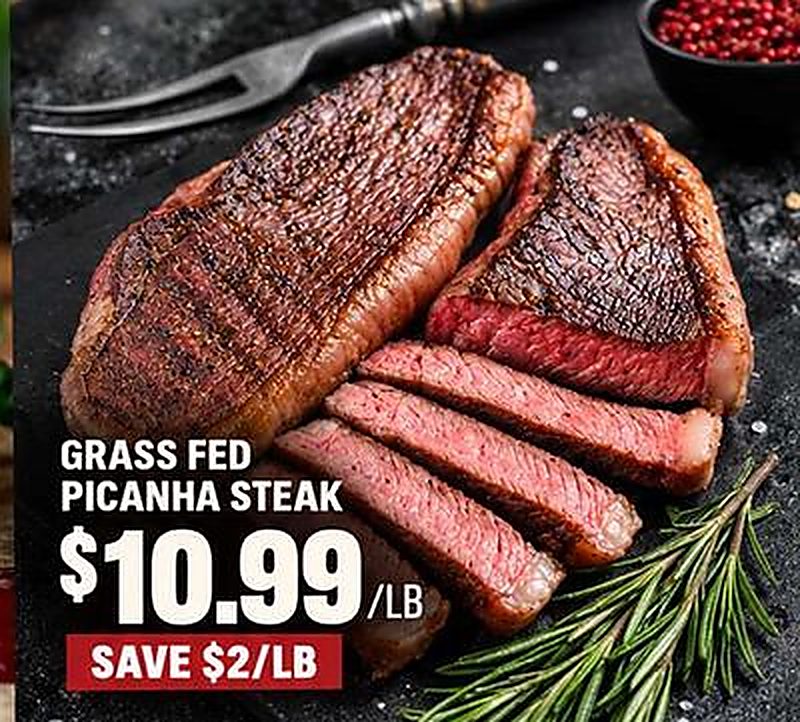 GRASS FED PICANHA STEAK - Earth Fare weekly ad deal
