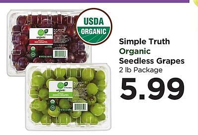 Simple Truth Organic Seedless Grapes - Food 4 Less weekly ad deal