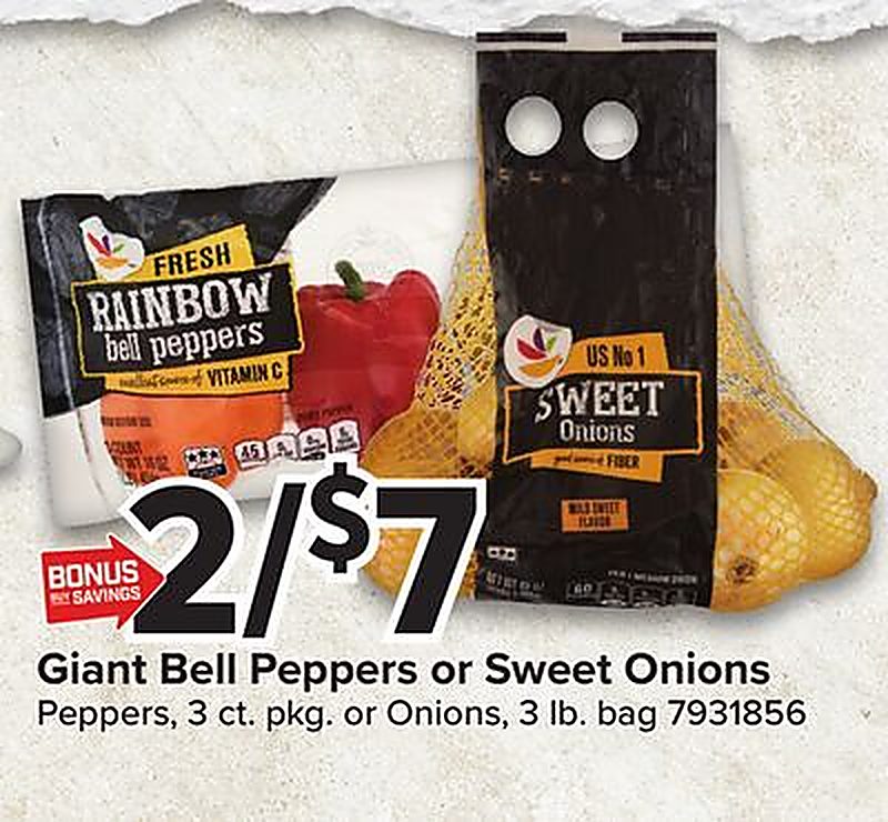 Giant Bell Peppers or Sweet Onions - Giant Food weekly ad deal